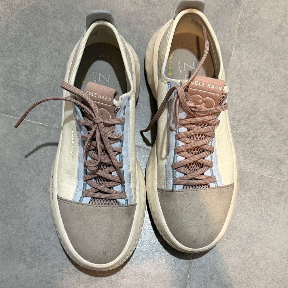 Cole Haan Women's Neutral Low-Top Sneakers in Taupe, Cream & Dusty Rose